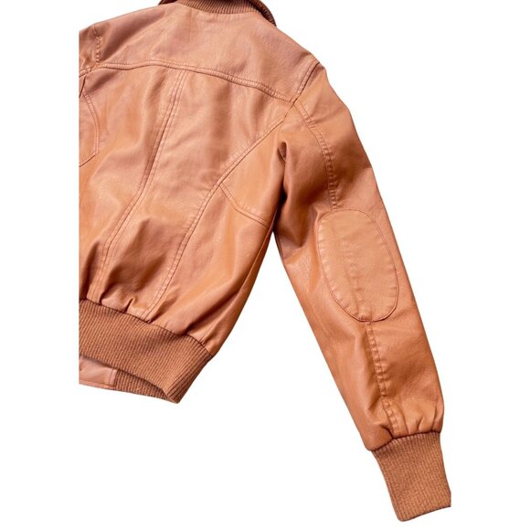 Beverly Hills Polo Club Women Medium Leather Jacket With Zip & Button Closure - Picture 7 of 9